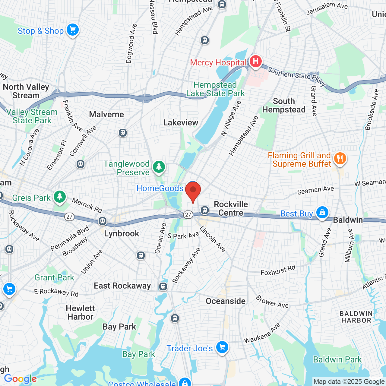 Google map image of our location in 77 N Centre Ave Rockville Centre, NY